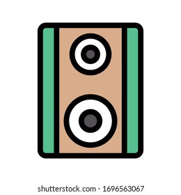 icono de color plano vectorial de woofer 