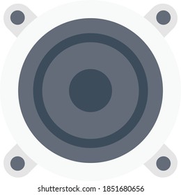 woofer vector flat colour icon 