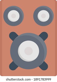 woofer vector flat colour icon