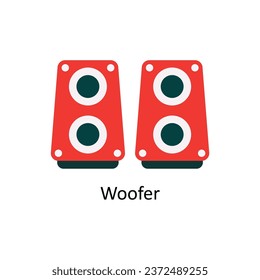 Woofer vector Flat Icon Design illustration. Symbol on White background EPS 10 File 