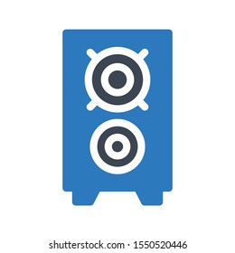 woofer vector glyph colour icon
