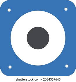 icono de color de glifo vectorial de woofer