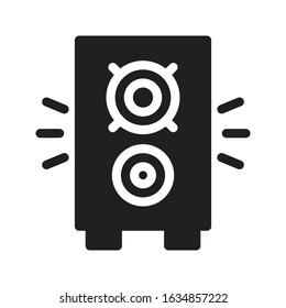 woofer vector glyph flat icon 