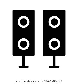woofer vector glyph flat icon 