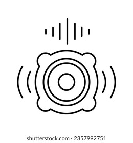 Icono vector de woofer que puede modificar o editar fácilmente

