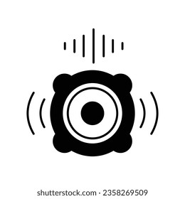 Woofer-Vektorsymbol, das leicht modifiziert oder bearbeitet werden kann


