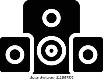ilustración de woofer Vector en un fondo transparente. Símbolos de calidad premium. Icono vector glifos para concepto y diseño gráfico.