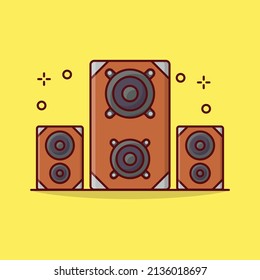 woofer Vector illustration on a transparent background. Premium quality symmbols. Vector line flat icons for concept and graphic design. 