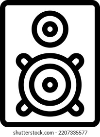 ilustración de woofer Vector en un fondo transparente.Símbolos de calidad premium.Iconos vectores de trazo para el diseño de conceptos y gráficos.