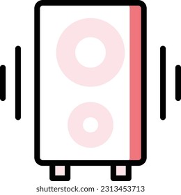 ilustración de woofer Vector en un fondo transparente. Símbolos de calidad superior. Iconos vectoriales de color de línea para el concepto y el diseño gráfico.