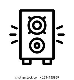 woofer vector thin line icon 