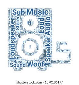 woofer word cloud. tag cloud about woofer