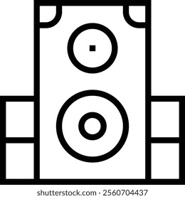 woofers icon. Thin linear style design isolated on white background