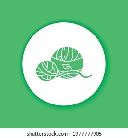 Wool ball color glyph icon. Pictogram for web page