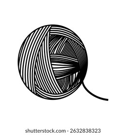 Icono de diseño de bola de lana ilustración vectorial
