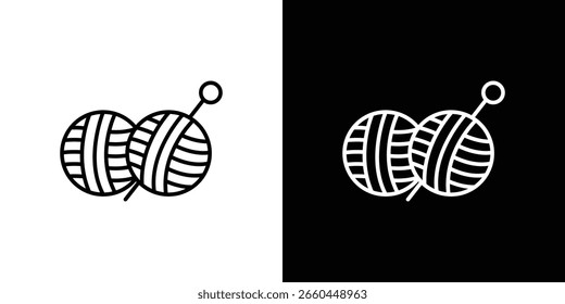 Wool ball icon for Apps. Icon Design Template.