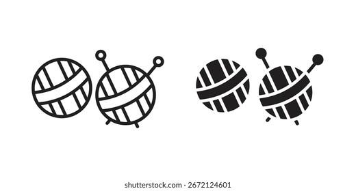 Wolle Ball Symbol Schwarz und Weiß Vektor Grafik