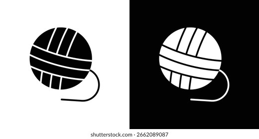 Wool ball icon glyphs vectors. Web flat pack.