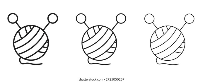Wolle-Ball-Symbol. Handgezeichnete Minimalismus Stil Vektorgrafik