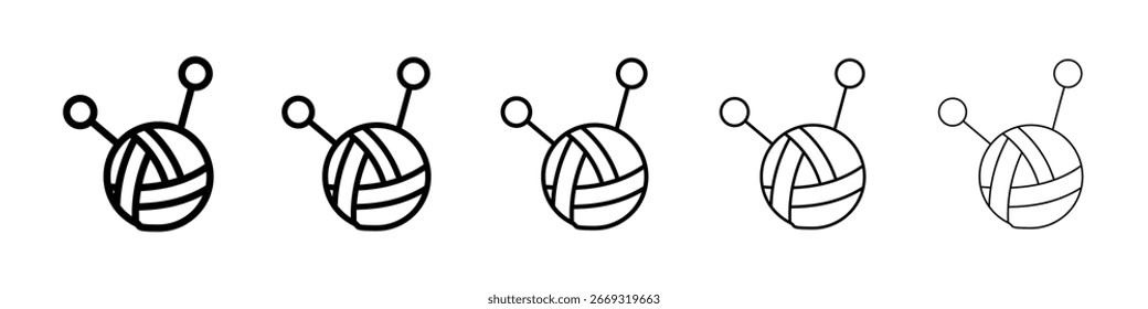 Icono de la bola de lana para el concepto móvil y el Diseño web.