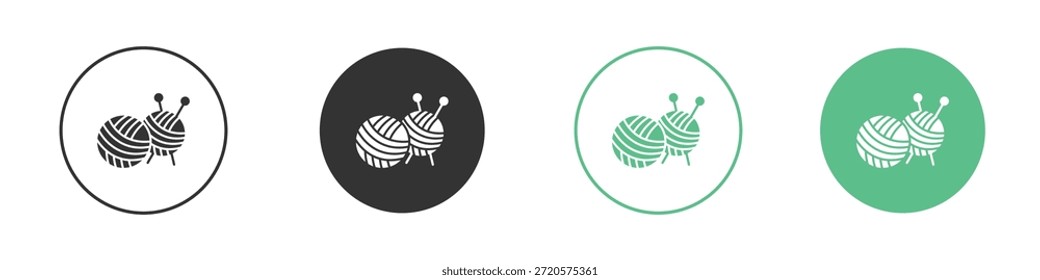 Pictogramas de icono de bola de lana. Vector EPS 10
