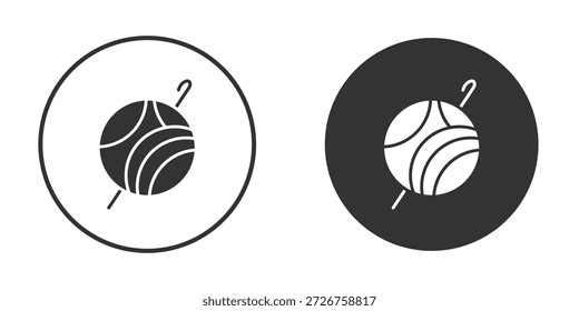 Ícone de bola de lã forma silhueta gráfico simples símbolos clipart