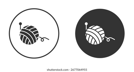 Wool ball icon vector clipart in black colors. suitable for graphic work