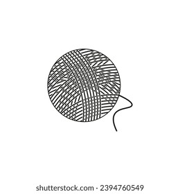 Wool ball icon. Vector illustration. EPS 10.