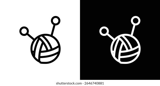 Wool ball icon vector simple element illustration editable