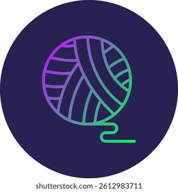 Wool Ball Line Circle Gradient Style
