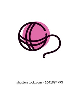 wool ball mascot care element vector illustration design