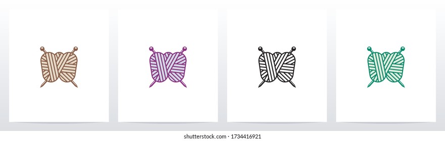Wool Ball With Shape Of Letter W