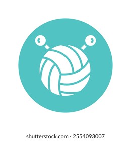 Wool Ball vector Glyph Cricle Icon.Eps file 10
