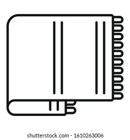Wool blanket icon. Outline wool blanket vector icon for web design isolated on white background