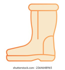 Icono de botas de lana. Zapatos cálidos iconos anaranjados de estilo moderno y plano. Diseño de estilo de gradiente de arranque de Felt, diseñado para web y aplicación. Eps 10