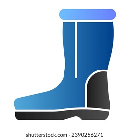 Wool boots flat icon. Warm shoes color icons in trendy flat style. Felt boot gradient style design, designed for web and app. Eps 10