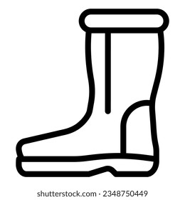 Wool boots line icon. Warm shoes vector illustration isolated on white. Felt boot outline style designed for and app. Eps 10.