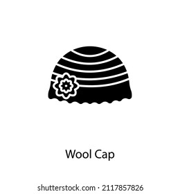 wool cap icon in vector. Logotype