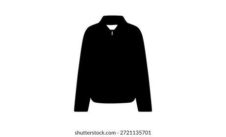 Wool and cashmere jacket, black isolated silhouette
