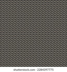 Wool or cotton blanket knitted in black and gray. Retro textile material. A shawl texture. Abstract vector.