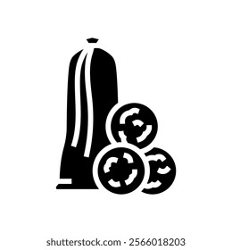 wool dryer balls clothes care glyph icon vector. wool dryer balls clothes care sign. isolated symbol illustration