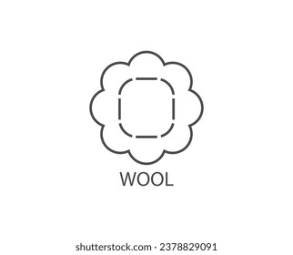 Wool, fabric icon. Vector illustration.
