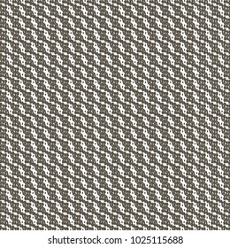 Wool fabric with pattern of oblique wavy stripes. The fine jersey knitting texture in brown and white. Abstract vector.