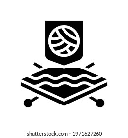 wool fabrics properties glyph icon vector. wool fabrics properties sign. isolated contour symbol black illustration