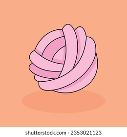 Wool Free vector cartoon icon illustration.Fashion Design Signs and Texts icon concept isolated . flat cartoon style