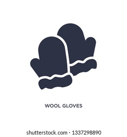 wool gloves isolated icon. Simple element illustration from clothes concept. wool gloves editable logo symbol design on white background. Can be use for web and mobile.