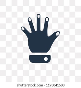 Wool Gloves vector icon isolated on transparent background, Wool Gloves transparency concept can be used web and mobile