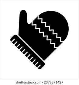 Wool gloves vector icon in outline, winter collection icon, vector illustration on white background
