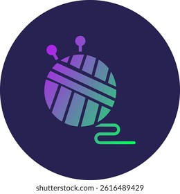 Wool Glyph Circle Gradient Icon