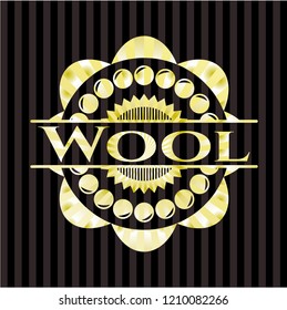 Wool gold emblem or badge